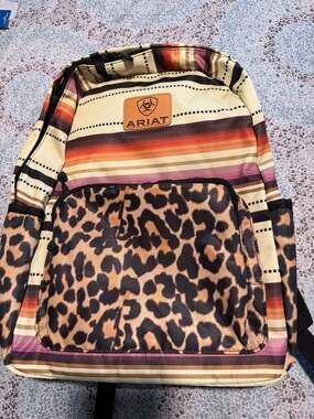 Ariat Serape Cheetah Leopard Print Multi-Color Outdoor Backpack